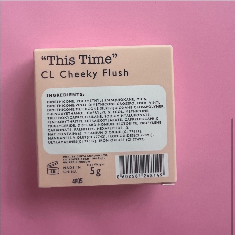Cinta London Cheeky Flush Blush in
"This Time" - Picture 3 of 3